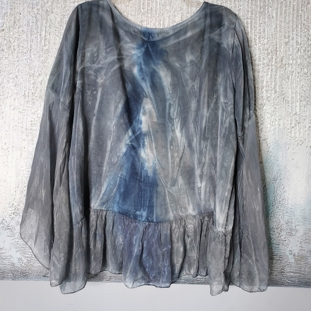 Tempo Paris silk Viscose Tie Dye top - Picture 2 of 7